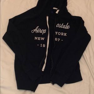 Navy Aeropostale Zip Up Hoodie
